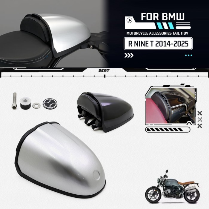 For BMW R NINET R NINE T R 9 T RACER PURE 2014-2025 Motorcycle Tail Tidy Swingarm Mounted Pillion C