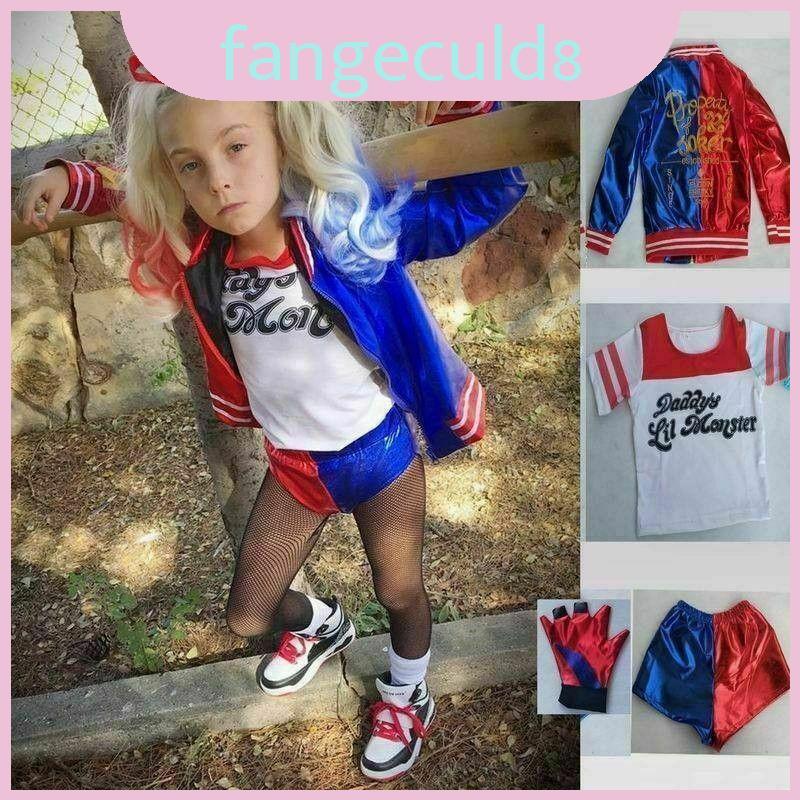 Suicide Premium Quality Squad Harley Quinn ชุดคอสเพลย์เหมาะสําหรับบทบาทเล่นงานปาร์ตี้และธีม