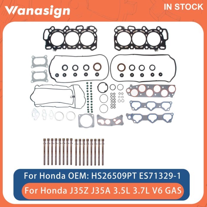 Engine Full Gasket Set & Bolts Kit Fit 3.5 3.7 L For Honda Accord Acura RDX Pilot J35A7 J35A8 J35Z2