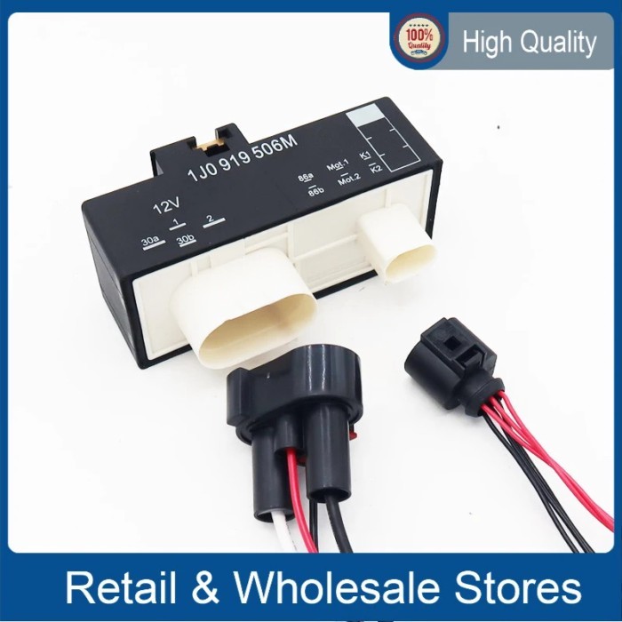 Fan controller Connector Plug 1J0919506M 1J0 919 506M 1J0 919 506 M for Audi A3 VW POLO Golf Jetta