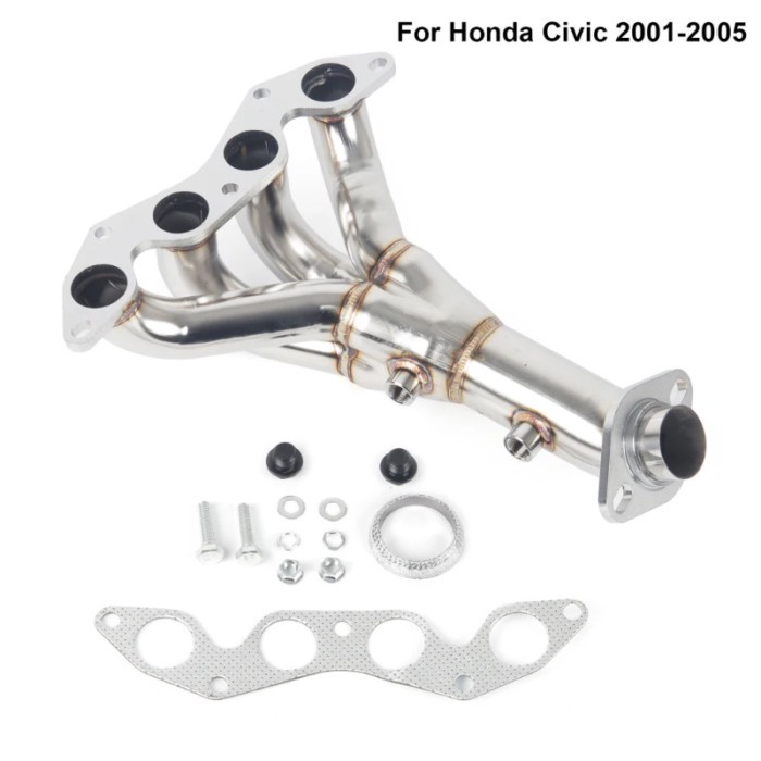 New Arrived Stainless Steel Racing Manifold Header Exhaust For 01-05 HONDA CIVIC DX/LX D17 1.7 EM2/