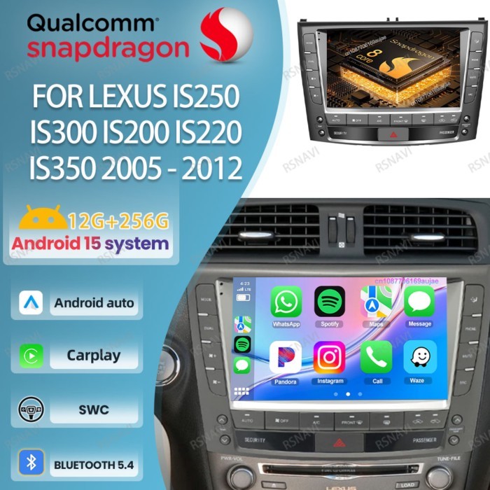 Android 15 Car Radio For Lexus IS250 IS300 IS200 IS220 IS350 2005 - 2012 Jetta Mk5 Lanos T5 Nv200 O