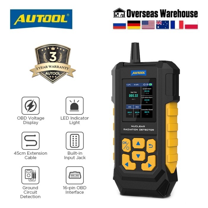 AUTOOL ND300 Nuclear Radiation Detector Geiger Counter Radiation Dosimeter X γ β ray Radioactivity