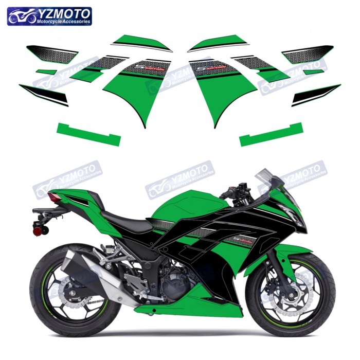 For Kawasaki NINJA300 ninja300 EX300 motorcycle fairing shell decal reflective waterproof racing ou