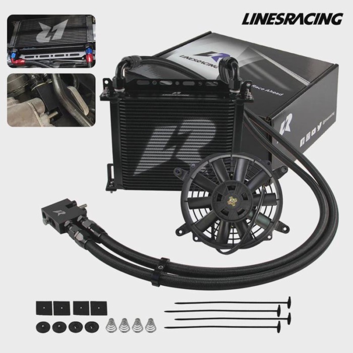 30 Row AN10 Oil cooler w/Bracket +7'' Fan Hose Kit For  BMW 3 Series N54 Engine 135 135i E82 335 33