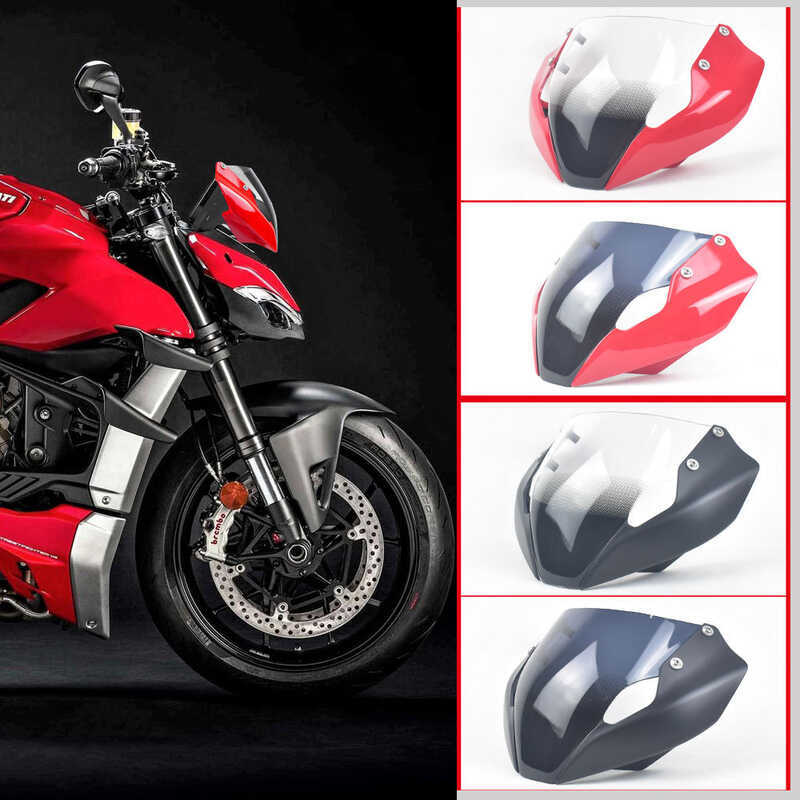 Ducati Streetfighter Streetfighter V4 V4S ดัดแปลง Hood ติดตั้งกระจกหน้ารถ Fairing