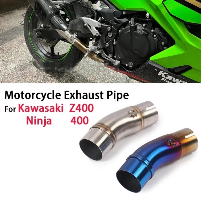 For Kawasaki Ninja 400 Ninja400 EX400 Z400 2017-2023 Motorcycle Exhaust Pipe Escape Moto Muffler Sy