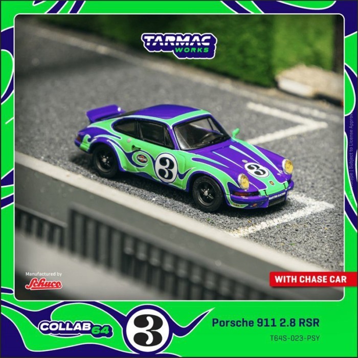 Soon TW 1: 64 Porsche 911 2.8 RSR โมเดลรถอัลลอย Tarmac Works