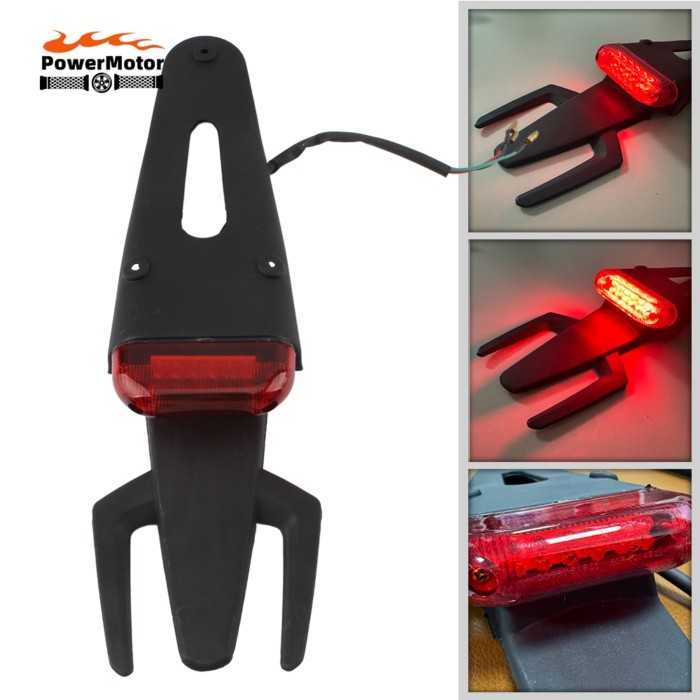 Motorcycle Taillight Rear Fender Pitbike Part For Honda Yamaha Suzuki Kawasaki Universal Enduro Bra