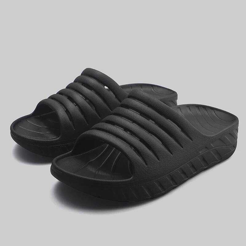 C Summer Men Slippers Outdoor Garden Shoes Clogs Beach Slippers Flip-Ps Non-Slip Men Indoor Thick B