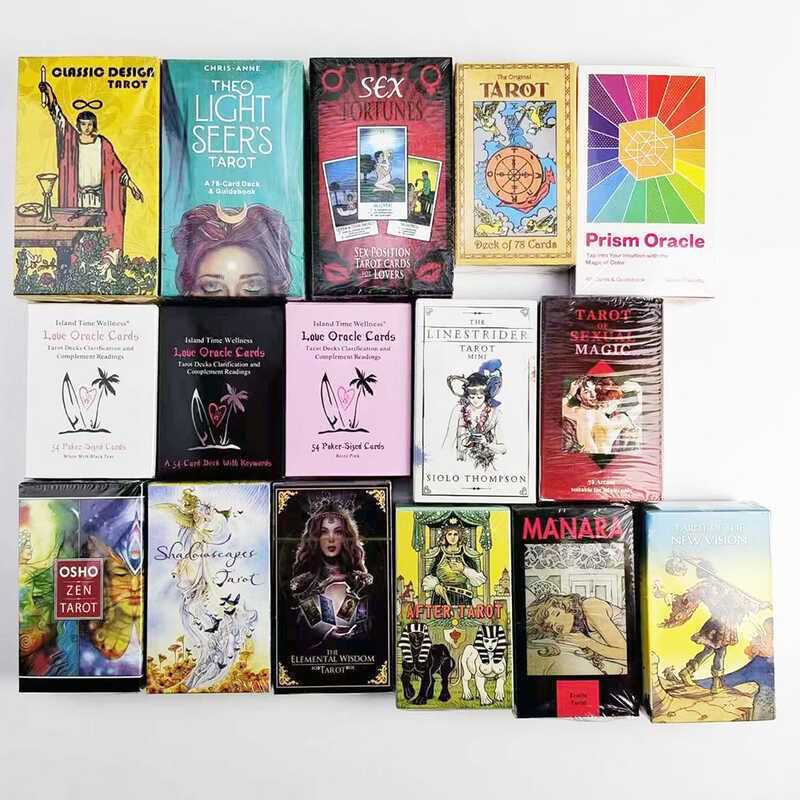 English Original Tarot Tarot Tarot ck ของ 78 ใบพร้อมคู่มือคําแนะนํา 12 * 7 ซม.