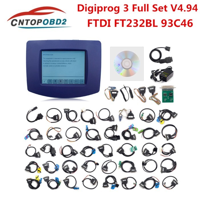 Digiprog 3 Full set Digiprog III 4.94 FTDI Chip FT232BT KM Correct Digital Programmer Tool for Mult