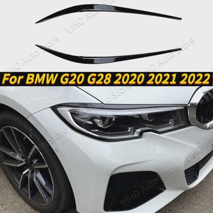 Car Headlight Cover Sticker Eyelids Eyebrows For BMW 3 Series Sedan G20 G28 318i 320i 325i 330i 202