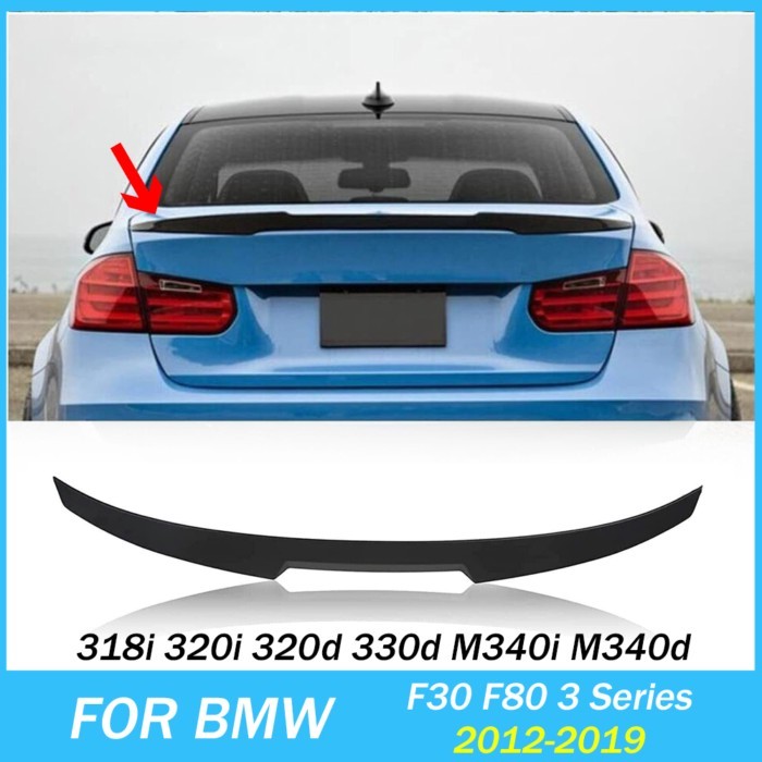 Rear Trunk Spoiler Wing M4 Style for BMW F30 F80 2012-2019 3 Series 318i 320i 320d 330d M340i M340d