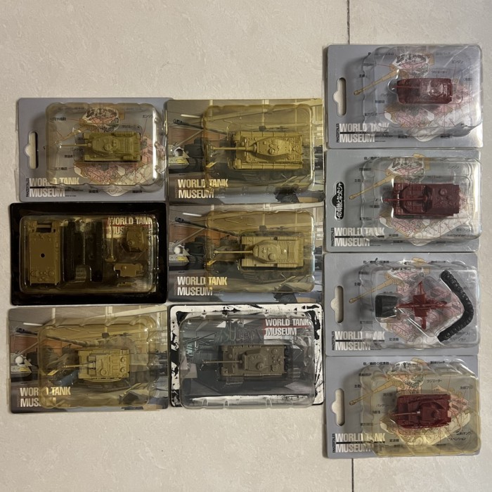 TAKARA พิพิธภัณฑ์รถถัง Ocean Hall 1/144 Tiger King Leopard Style Elephant No. 4 M4 รุ่นสีพื้น ใหม่เอ