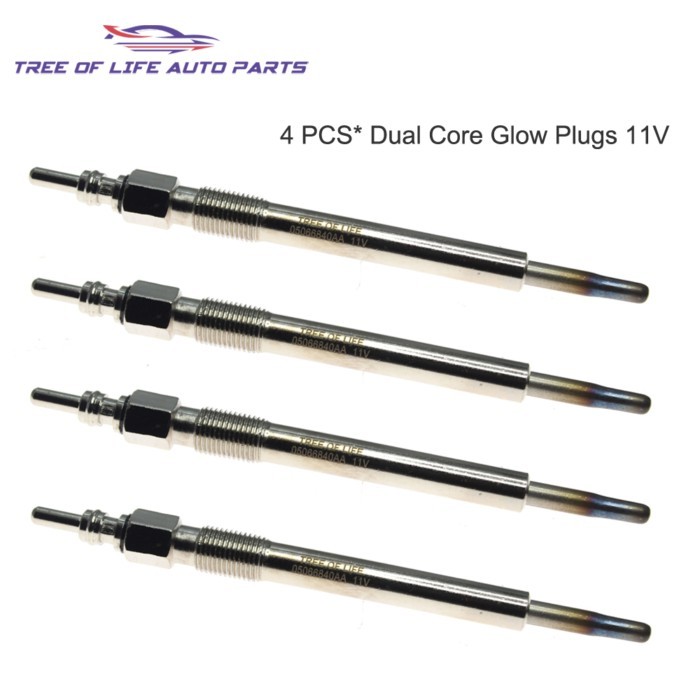 11V Glow Plugs 4 unit For Chrysler Voyager (RG) 2.5 2.8 CRD 2000 2001 2002 2003 2004 2005 2006 2007