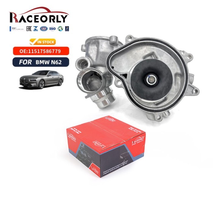 RACEORLY Engine Water Pump for BMW BMW E60 E63 E65 E70 550i 650i 750i X5 4.8L