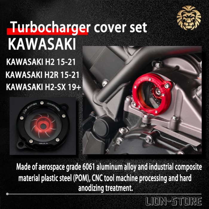 Transparent cover for turbocharging FOR KAWASAKI Z H2 SX H2R H2 R H 2 R H2 SX SE  accessories 2016