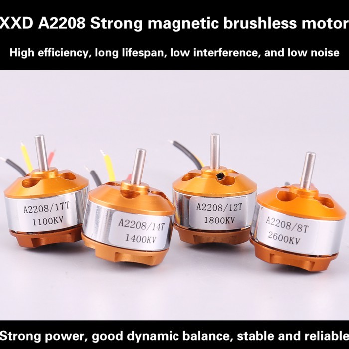 A2208 2208 Brushless Motor  KV1100/1400/1800/2600  For RC Aircraft Copter Airplane Electric Motor E