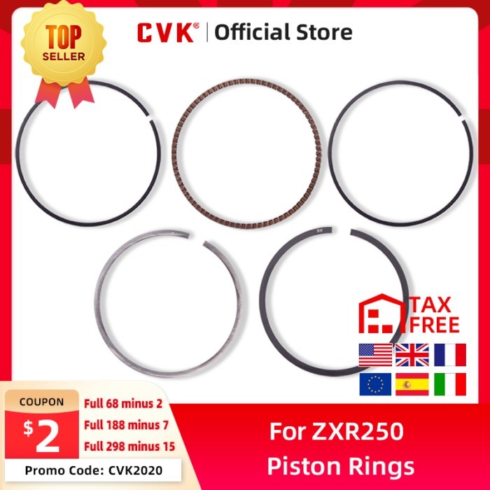 CVK Motorcycle Engine Cylinder Part Piston Rings For Kawasaki ZXR250 ZXR250R ZXR 250 STD Bore Size