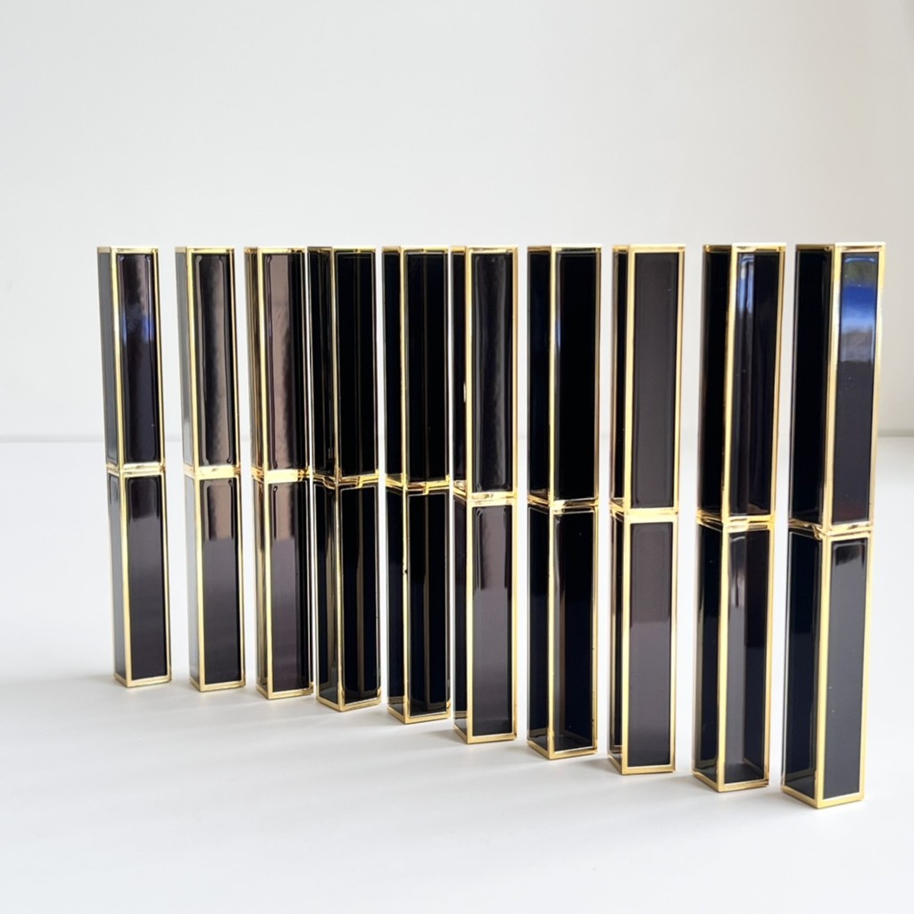 แฟชั่นขายตรงพิเศษ/55 Tf Black Gold Ultra-Thin Tube ลิปสติก!สีเบอร์ 100-150-151-152-153-16-154-155-15
