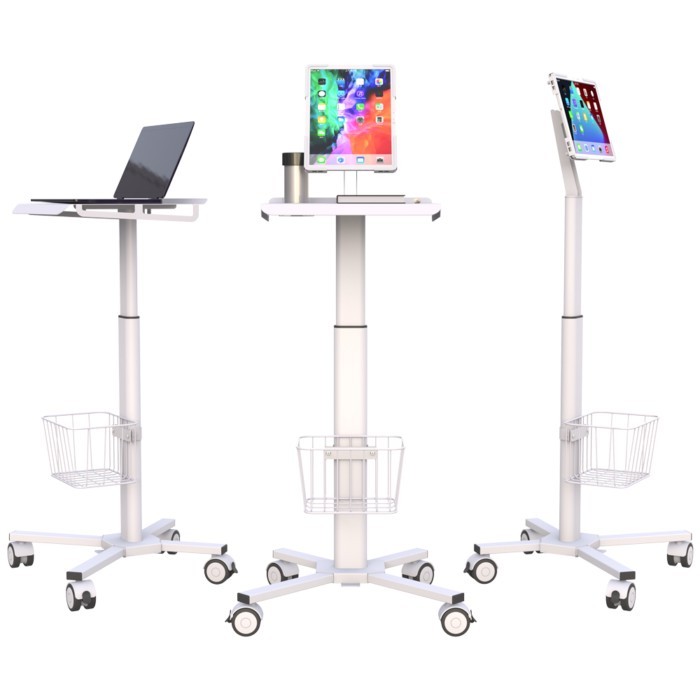 Nurse Cart for Keeping Laptop with VESA Computer Mobile Cart Medical Trolly