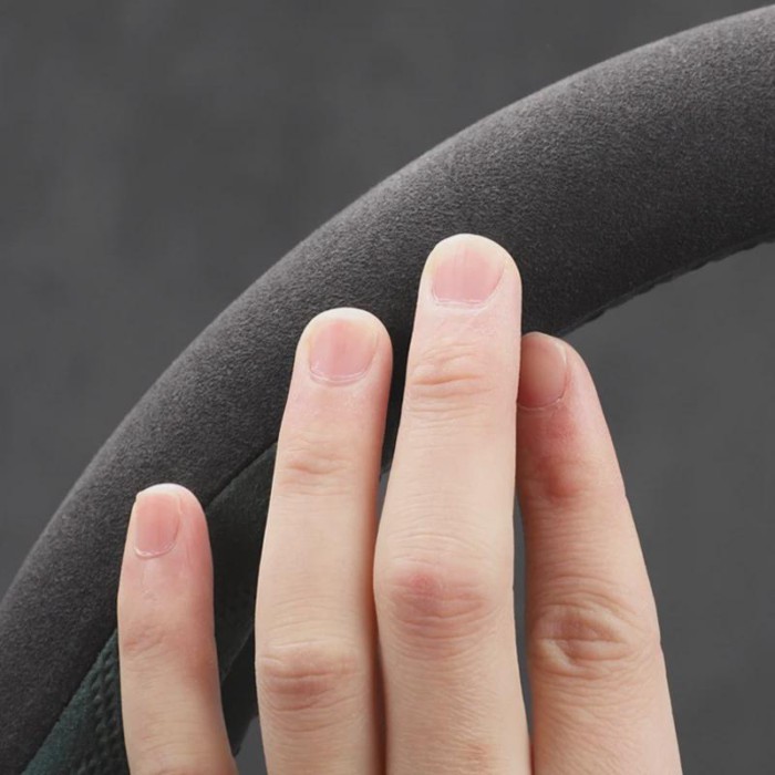 Double D Type Suede Car Steering Wheel Cover Decoration For Audi Q4e-tron /Q5e-tron 2022 2023 2024