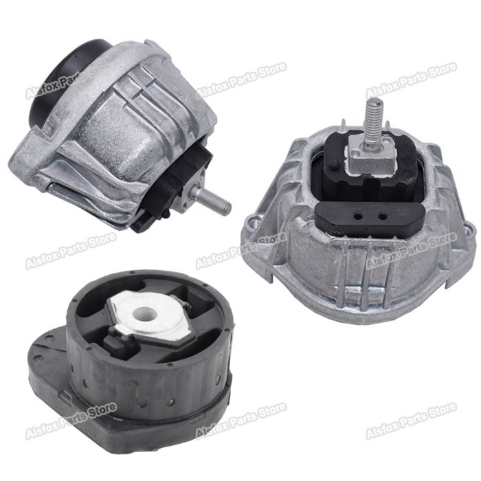 For BMW 335xi Turbo 330xi 3.0L Front Left Right Engine And Transmission Mount Bracket Support 3PCS