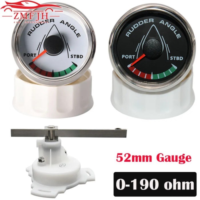 Waterproof 12V/24V Rudder Angle Indicator 0-190ohm Rudder Angle Sensor with 8color backlight 52mm B