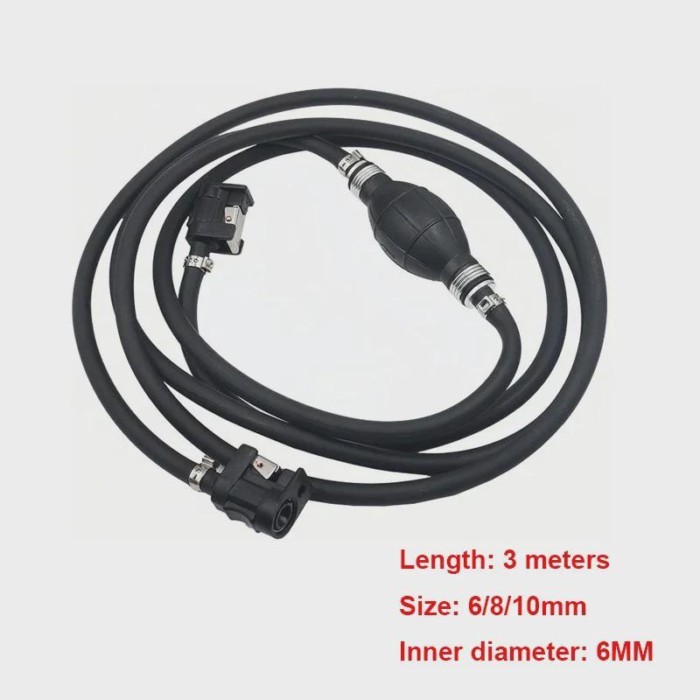 Universal Outboard Fuel Line Hose Kit 3M/9.84 Ft Quick Female Connector w/ Bulb Tank for Yamaha Mar