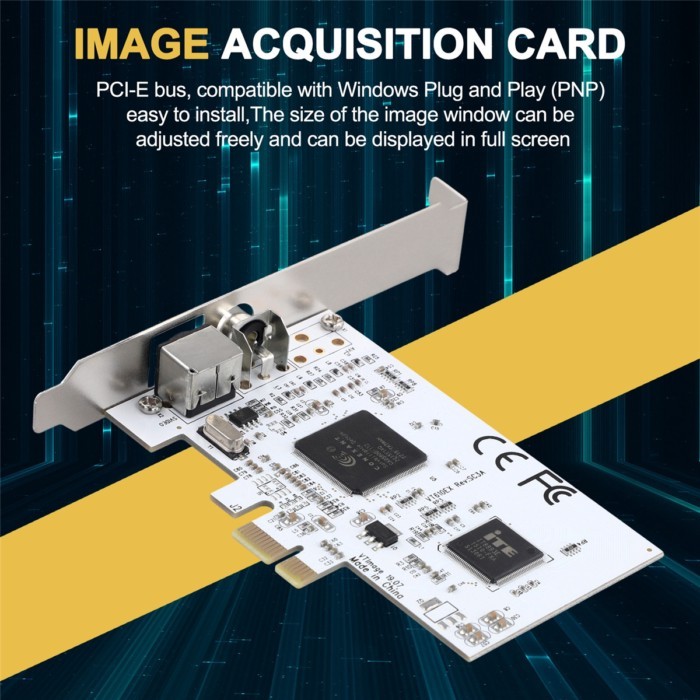 PCIE Expansion Card PCIE to AV Surveillance HD 640X480 Resolution Video Capture Card Image Capture