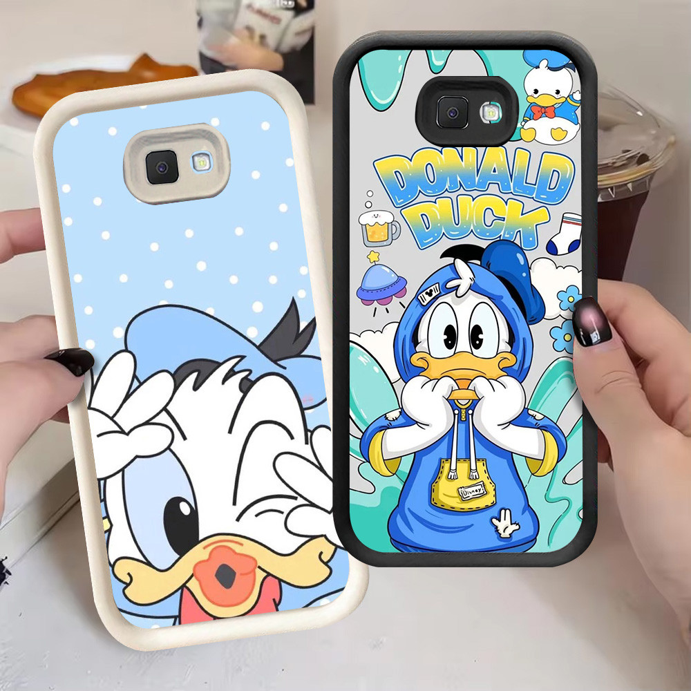 G-76 Donald Duck Casing สําหรับ Samsung J2 J7 J4 J6 Prime Plus Pro สีดําและสีขาว