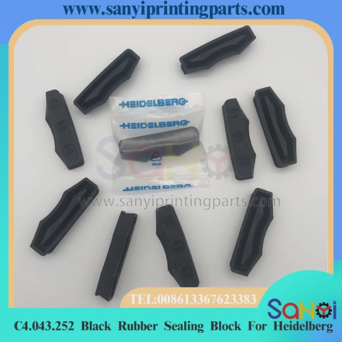1/3/5/10 Piece C4.043.252 Black Rubber Size 73x25mm Sealing Block For Heidelberg Printing Machine P
