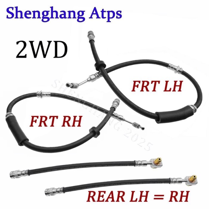 1/2pcs 2WD Frt or Rear Axle Brake Hydraulic Hose Line For A4 S4 A5 S5 2016-2025 8W0611707G 8W061170