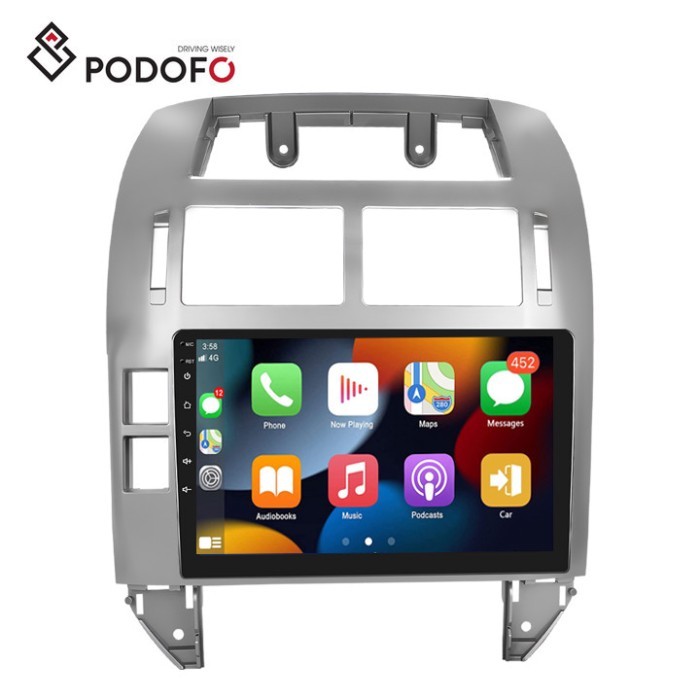 Podofo 9" Android 13 Car Stereo For Volkswagen Polo 2004-2011 Car Radio Autoradio Carplay Android A