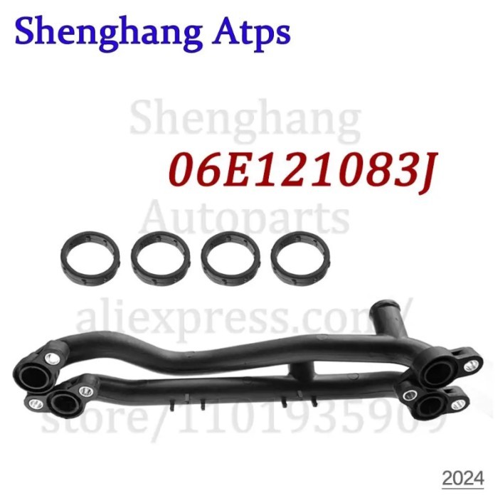 Supercharger Coolant Tube Hose Set For Audi A4 A5 A6 A7 A8 Q5 Q7 A4 A5 VW Touareg 3.0L 2009-17 06E1