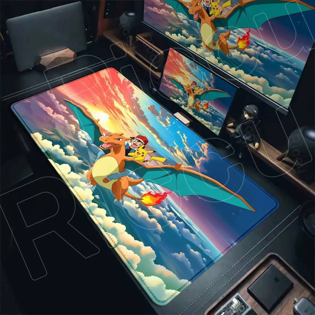 Kawaii Anime Pokemon Mouse Pad Gengar Eevee Sylveon Umbreon Pikachu XXL Mousepad แป้นพิมพ์คอมพิวเตอร