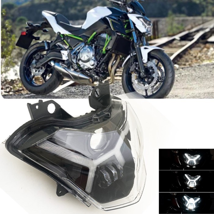 E9 Mark Motorcycle Plug Play Replacement LED Headlight Assembly for Kawasaki Z650 ABS 17-19 Versys-