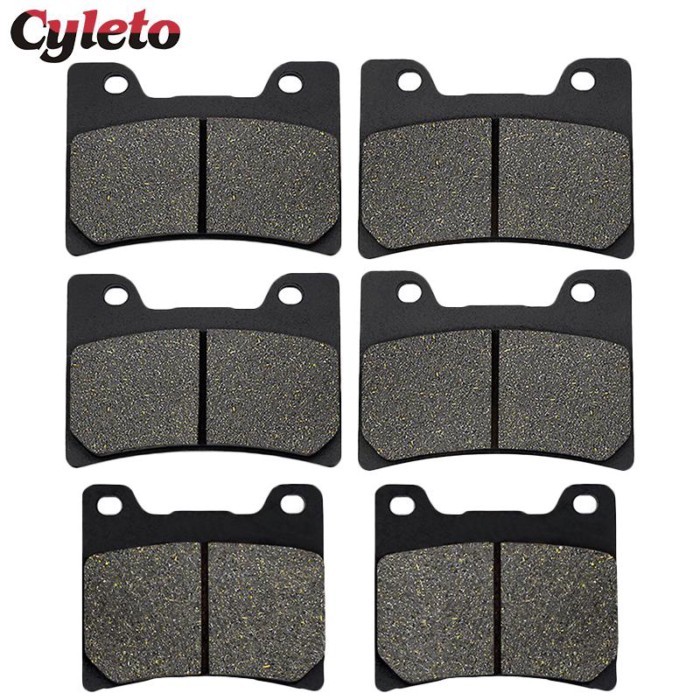 Cyleto Motorcycle Front and Rear Brake Pads for YAMAHA FZR600 FZR 600 YZF 600R YFZ600R FZR750 FZR 7
