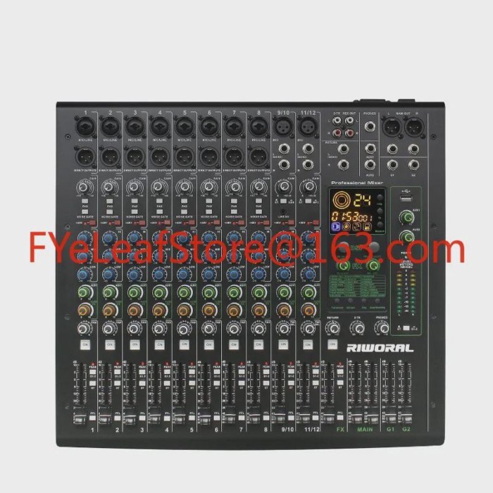 MDF12 sound audio soundboard mixer usb recording 12 channel audio mixer