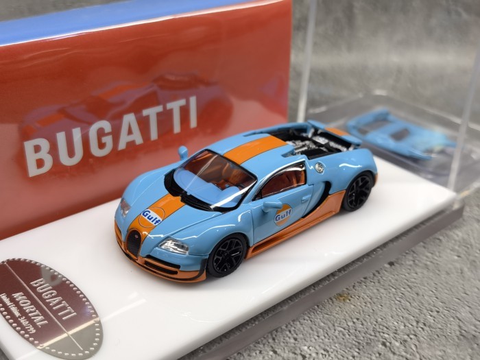 164 Bugatti Veyron Bugatti Veyron เคลือบรถโลหะผสมยี่ห้อคอลเลกชันใหม่รถรุ่น Bay