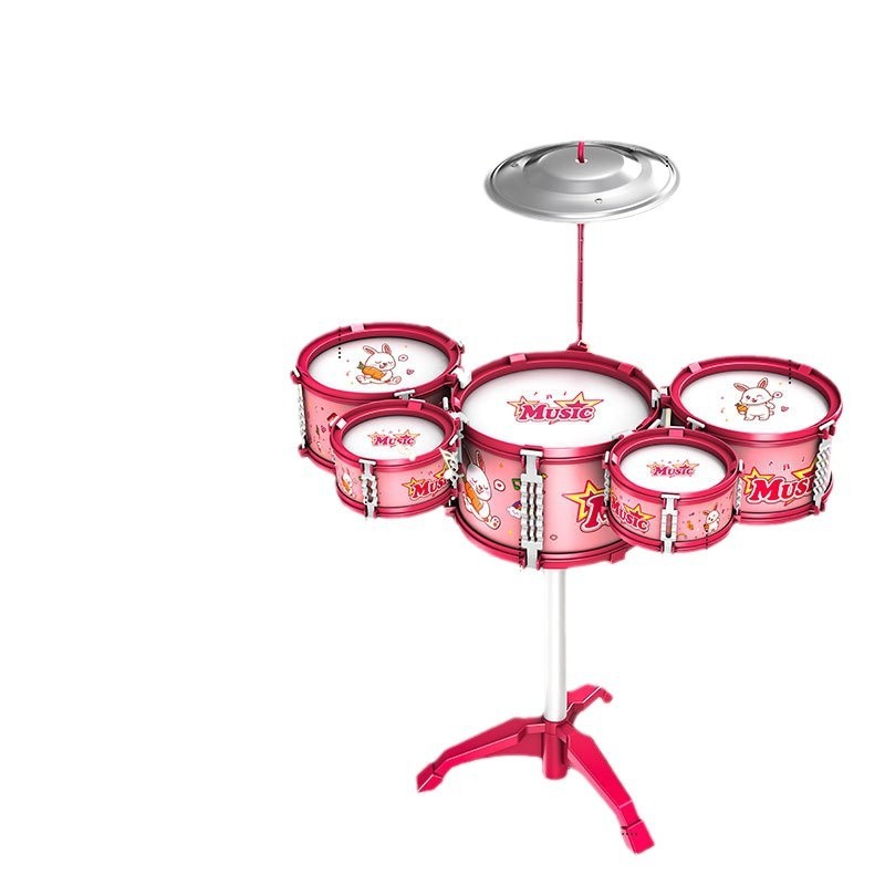 เด็กใหม่กลองชุดแจ๊สกลองเพลงของเล่นเครื่องดนตรีเด็กทารกและเด็กผู้หญิง 1-6 ปีของขวัญการศึกษาในช่วงต้น