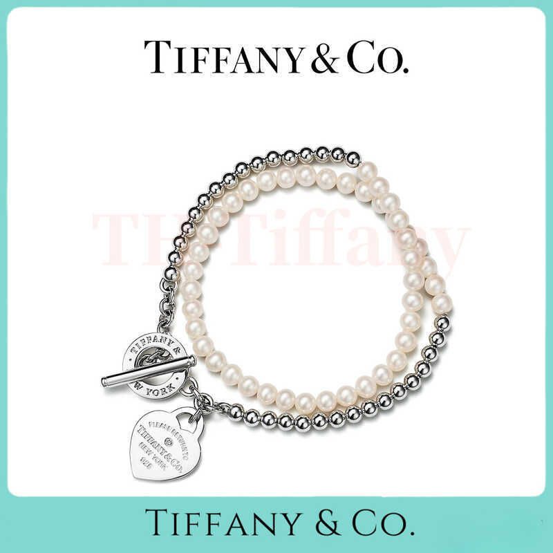 Exclusive Deal, 24hrs Only! | Tiffany and Co Silver Wrap Bracelet | Pearls, Diamond Heart Tag | Silv