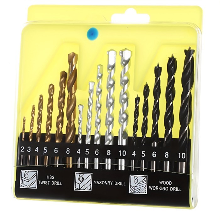 Wood Drill Bit Set 2mm 3mm 4mm 5mm 6mm 8mm 10mm Metal drill bit Carbide Tip Flat Shank Drill Concre