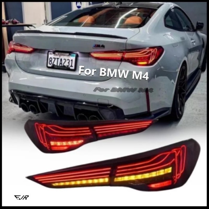 For BMW 4 Series CSL 20-23 Tail Light Assemblies M4 Modified DRL Rear Taillight Flowing Turn Signal