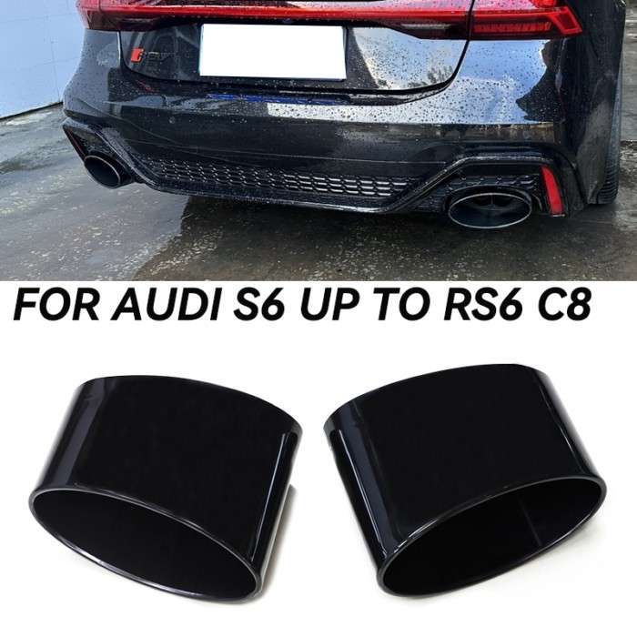 Car Exhaust Pipe For Audi S7 S6 S5 S4 S3 Up RS6 RS7 RS6 RS3 RS4 RS5 Muffler Tip Tailpipe Exhaust Ti