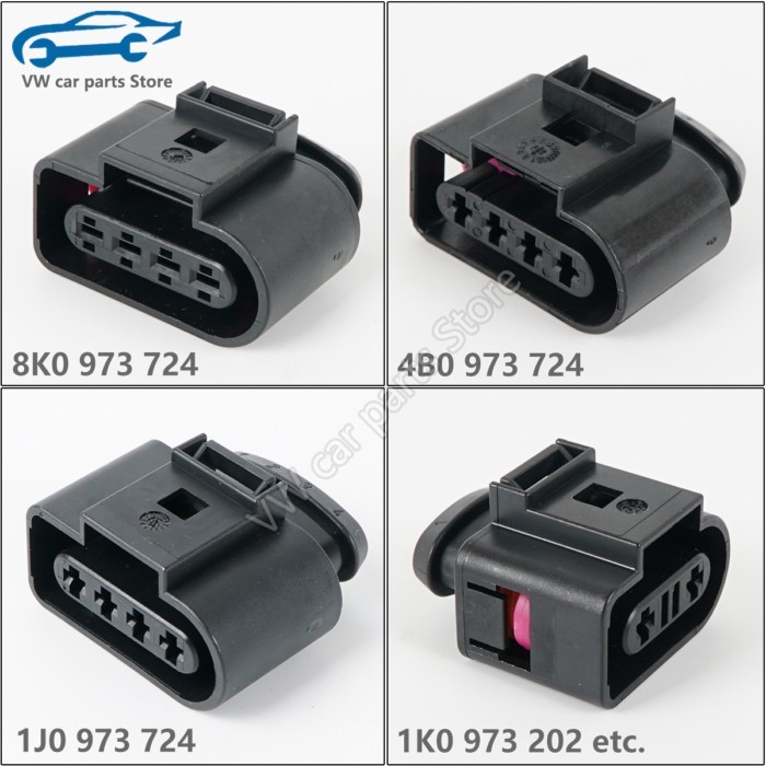 2 Pin Coolant Temperature Sensor Plug Connector 8K0 973 724,1K0 973 202 For Audi VW 8K0973724,1K097