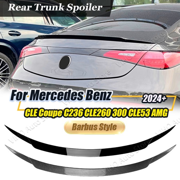 For Mercedes Benz CLE Coupe C236 CLE260 CLE300 CLE53 AMG 2024+ Car Rear Trunk Spoiler Roof Tail Win