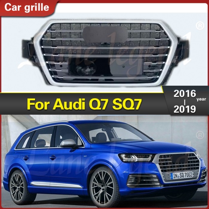 Car Front Bumper Grille Chrome Hood Grill For Audi Q7 SQ7 2016 2017 2018 2019 Car Styling For SQ7 S