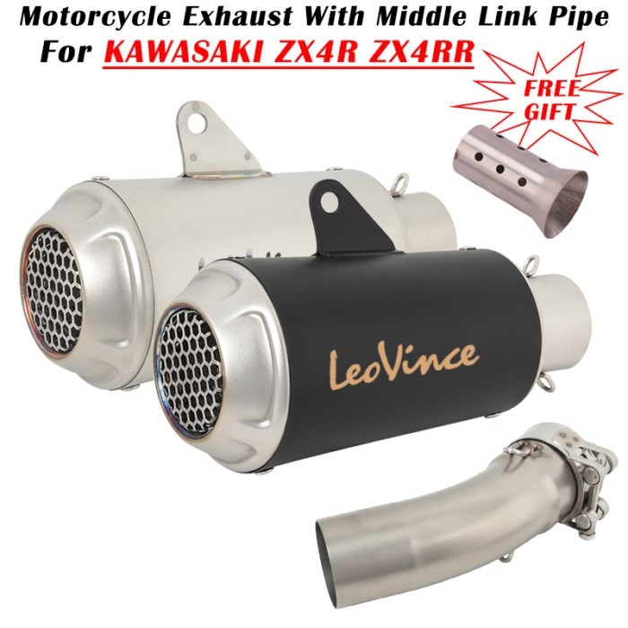 Slip On For KAWASAKI ZX4R ZX4RR ZX 4R 4RR ZX-4R ZX-4RR 2023 Motorcycle Exhaust Moto Escape System M